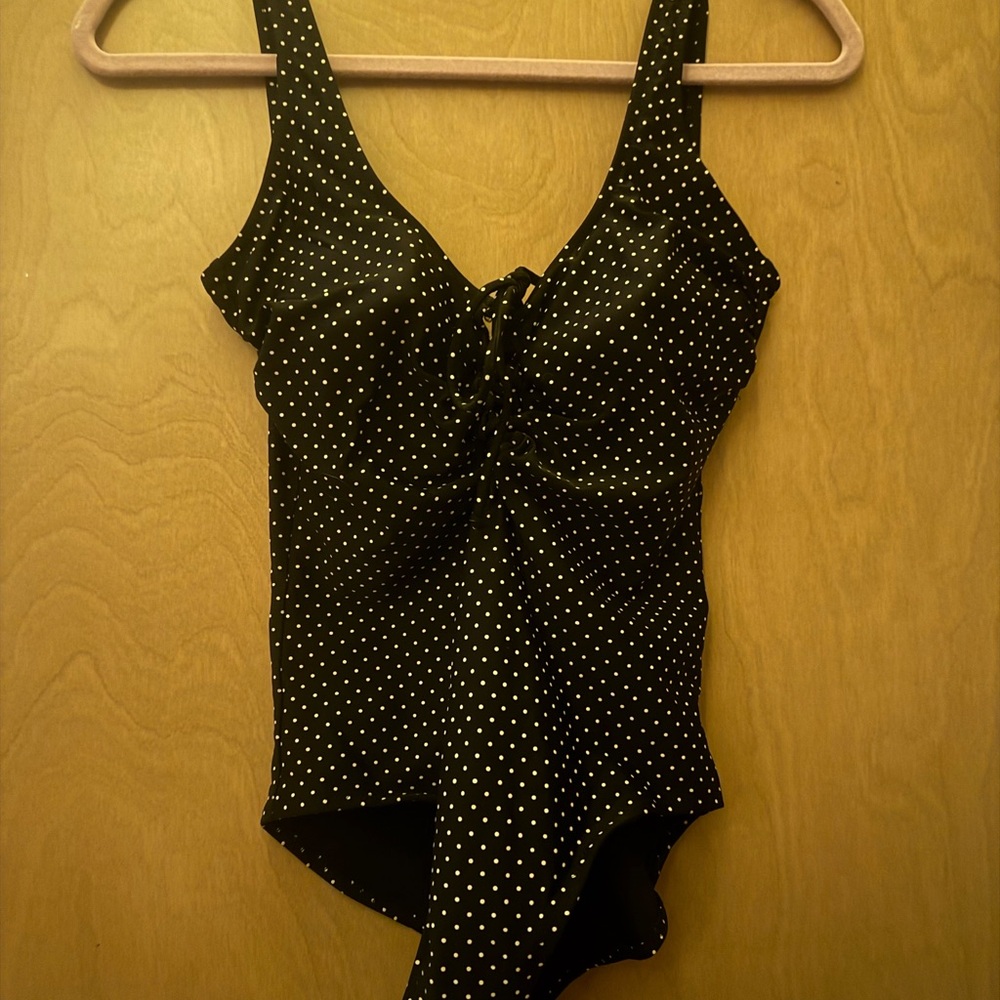 Gottex Black and White Polka Dot One Piece